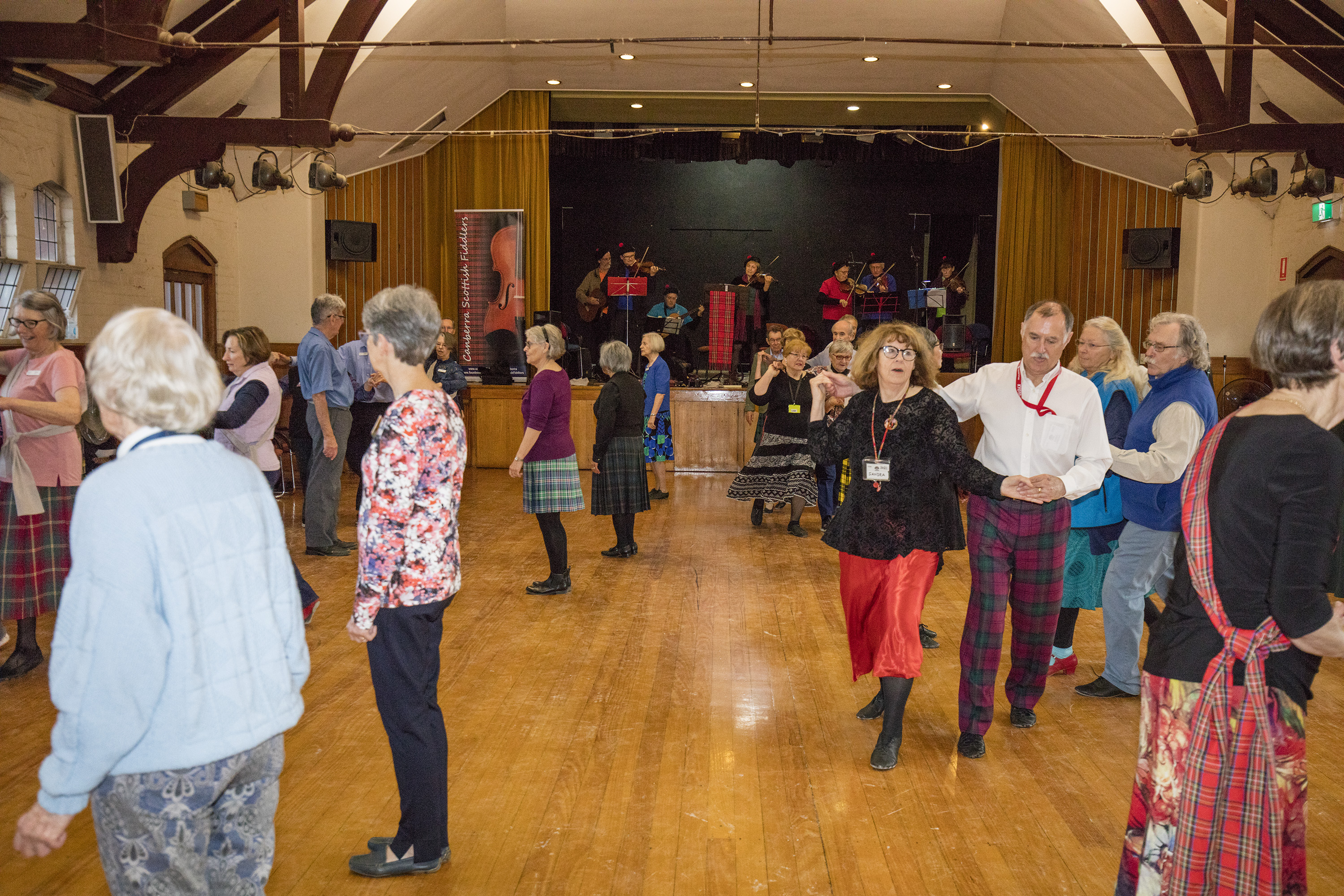 Canberra Scottish Fiddlers at the Scottish Country Dance at the Wesley Centre July 2021